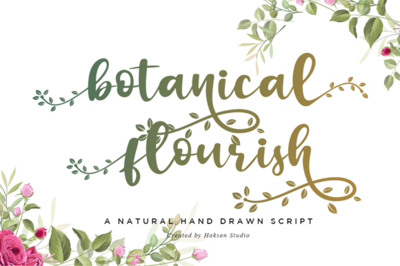 Botanical Flourish Font for Branding