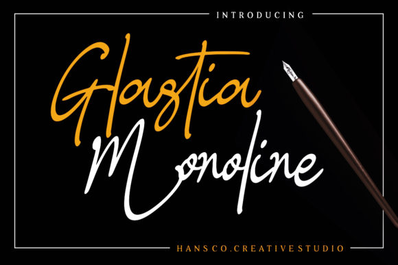 Glastia Monoline: A Handwritten Font for Branding