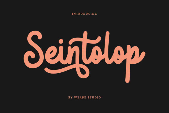 Seintolop: A Script Font for Digital Elegance